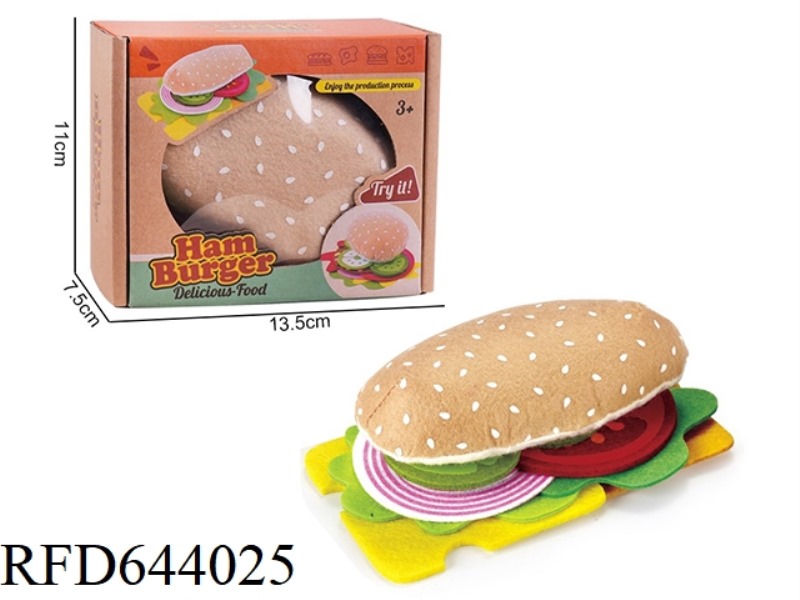 FELT FOOD HOT DOG GAME FOOD SET (10 PIECES)