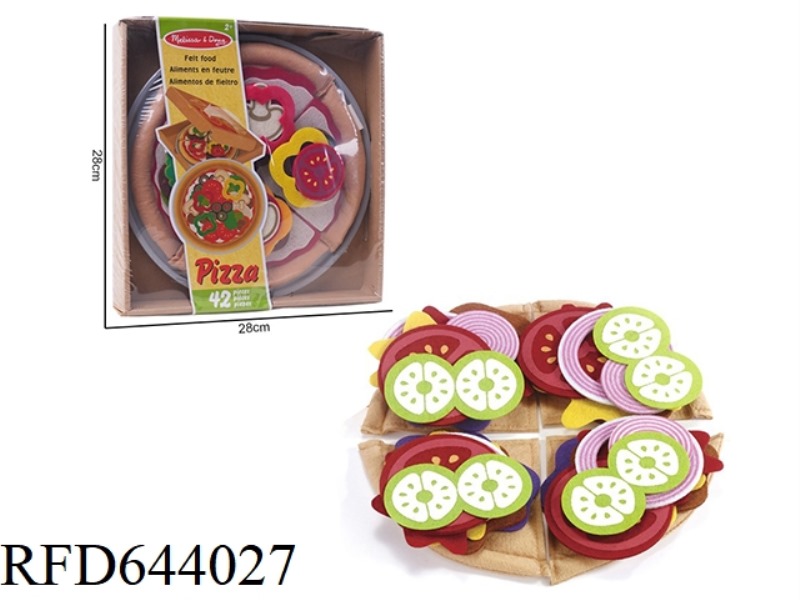 FELT CLOTH FOOD PIZZA GAME FOOD SET (42 PIECES)