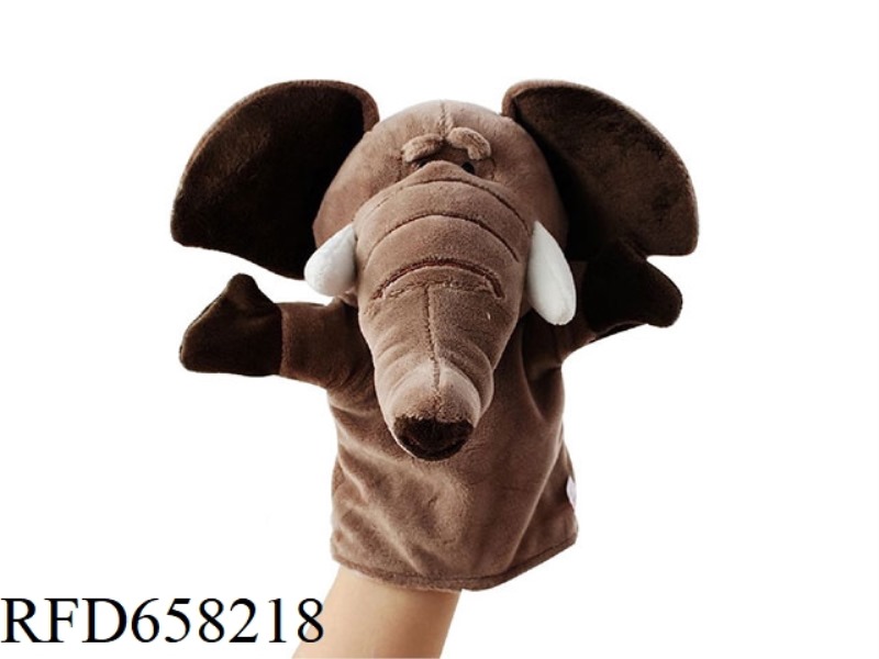 ELEPHANT CARTOON ANIMAL HAND PUPPET PLUSH DOLL