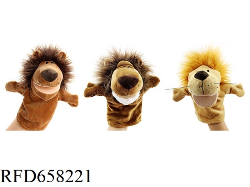 LION CARTOON ANIMAL HAND PUPPET PLUSH DOLL
