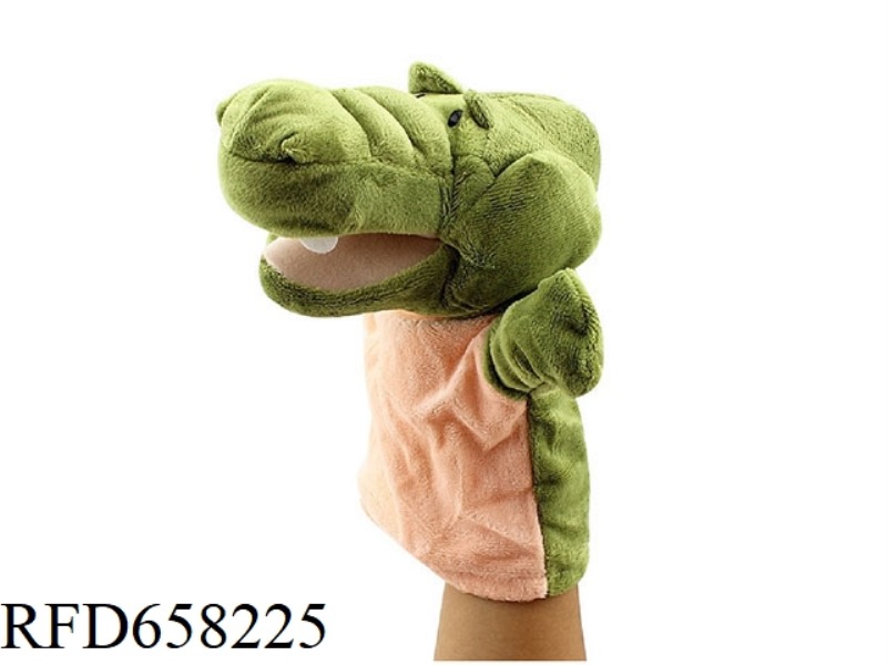 CROCODILE CARTOON ANIMAL HAND PUPPET PLUSH DOLL