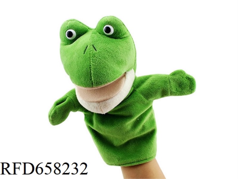 FROG CARTOON ANIMAL HAND PUPPET PLUSH DOLL