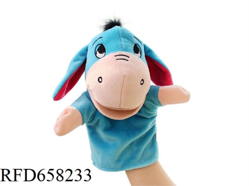DONKEY CARTOON ANIMAL HAND PUPPET PLUSH DOLL