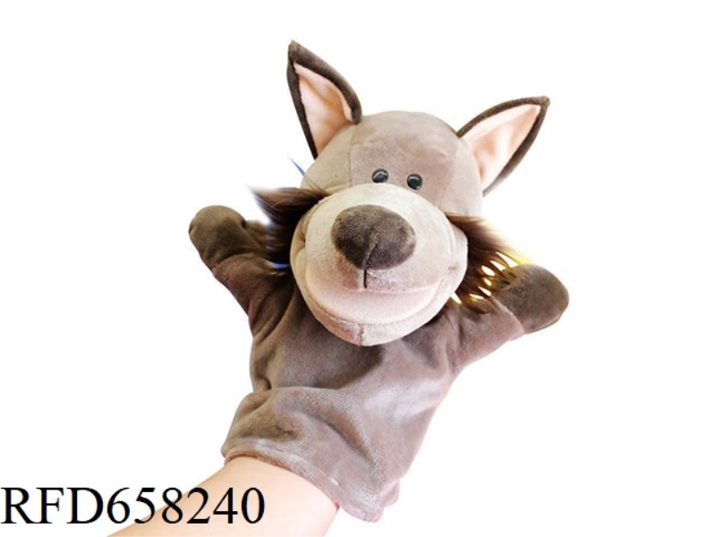 WOLF CARTOON ANIMAL HAND PUPPET PLUSH DOLL