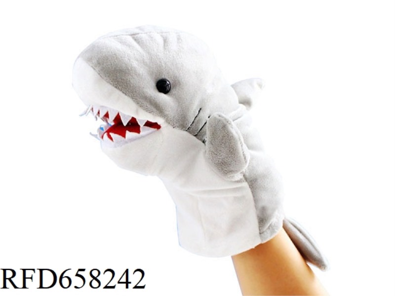 SHARK CARTOON ANIMAL HAND PUPPET PLUSH DOLL