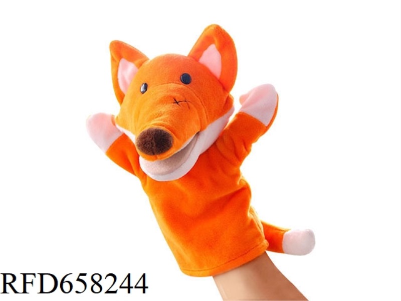 FOX CARTOON ANIMAL HAND PUPPET PLUSH DOLL