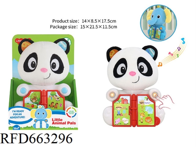 PLUSH PUZZLE PANDA WITH LIGHTS AND MUSIC (TURN THE PAGE WITH DIFFERENT ANIMAL SOUNDS)