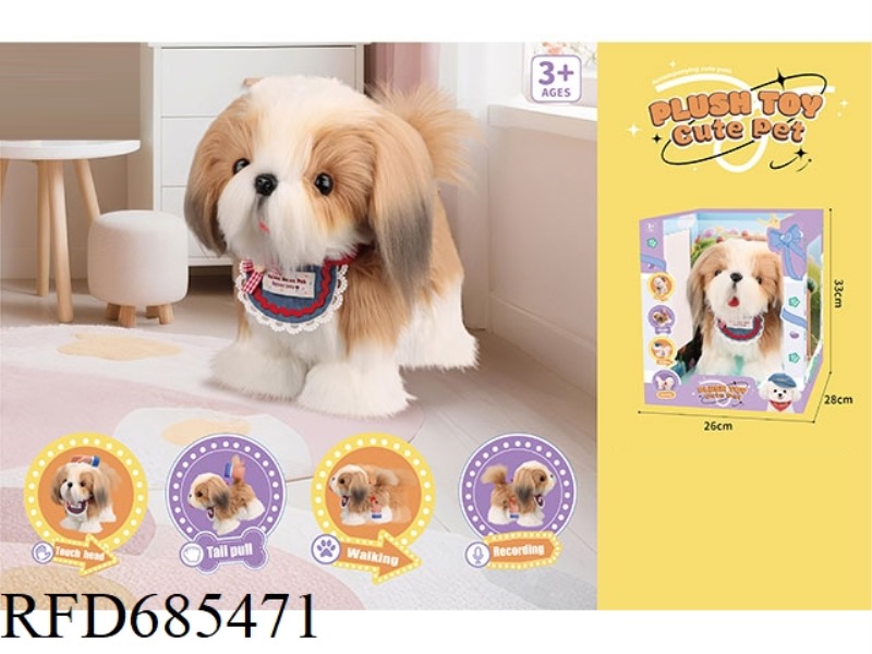 LICKING TONGUE, WALKING, SPRAYING COLORS, XISHI DOG