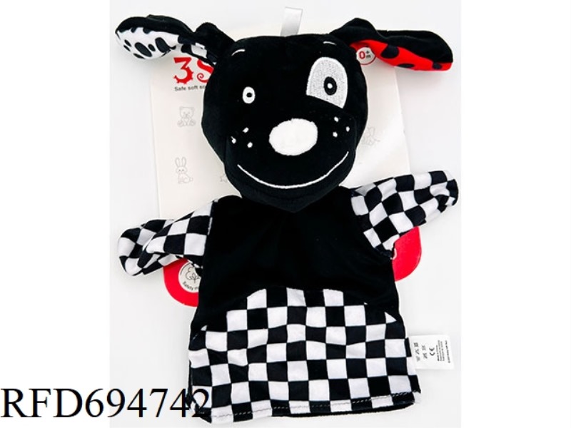 SEVEN NEW BLACK AND WHITE HAND PUPPETS