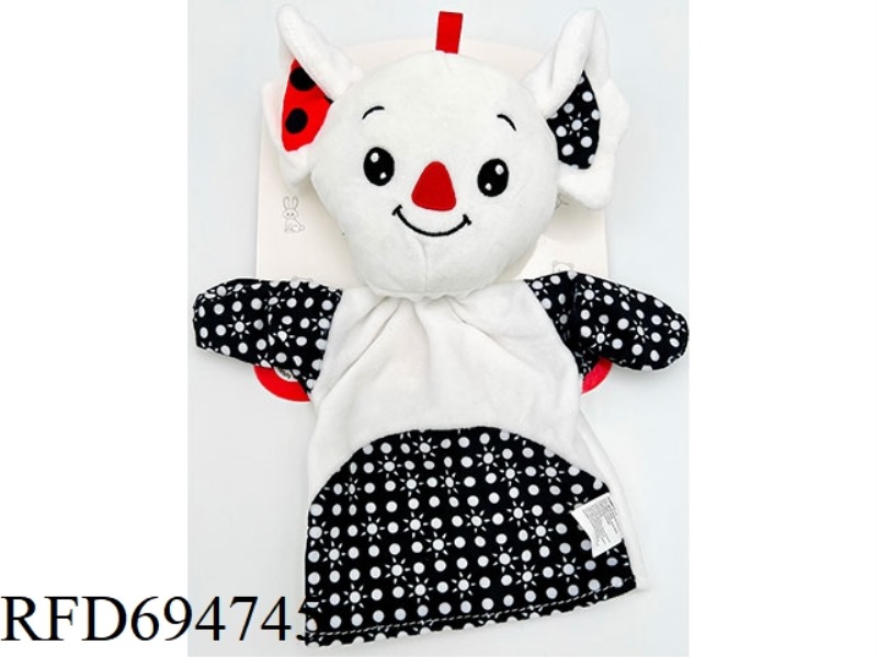 SEVEN NEW BLACK AND WHITE HAND PUPPETS