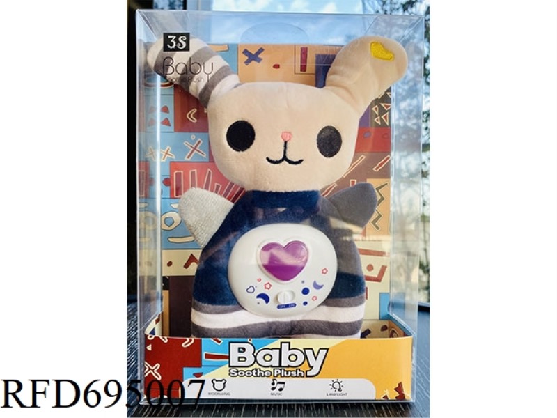 SOOTHING MUSIC, LIGHTS, PLUSH RABBITS