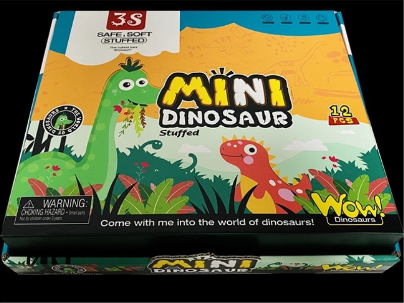 MINI DINOSAUR PLUSH (4 MIXED SETS) 12 PIECES PER BOX