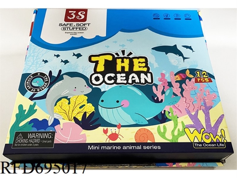 MINI OCEAN PLUSH (4 MIXED SETS) 12 PIECES PER BOX