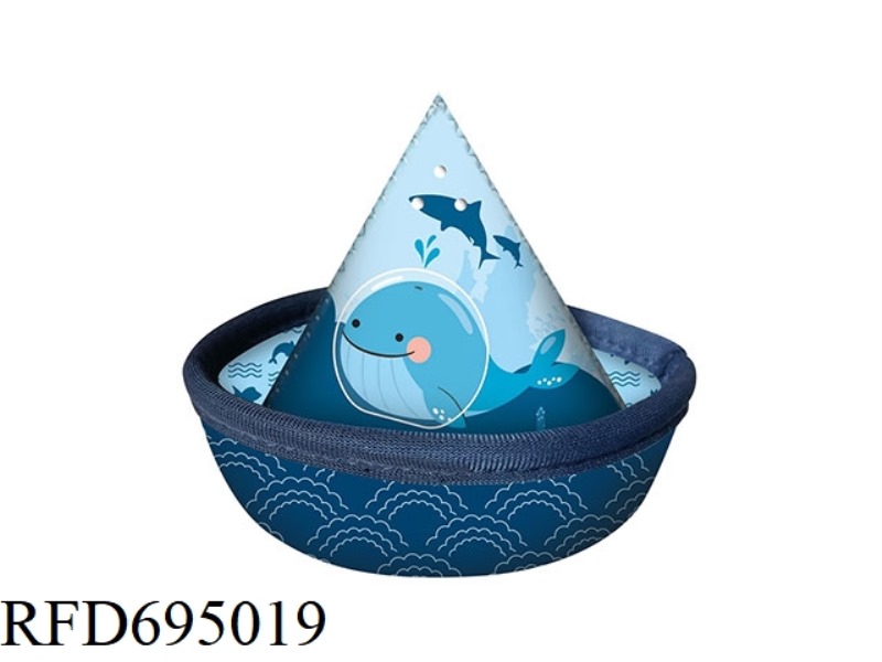 BLUE FABRIC BOAT (BATHROOM TOY)