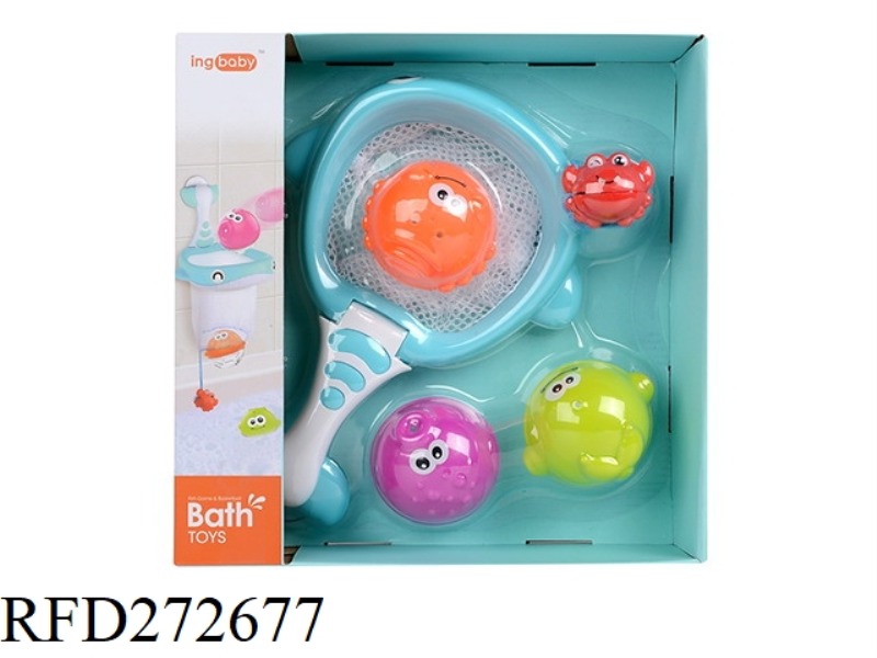 PORCELAIN ENAMEL BATH MARINE ANIMAL BALL(3 ASST,FISHING MODE/SHOOTING MODE)