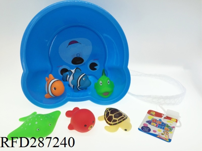 EVADE GLUE ANIMALS WITH WASH BASIN 6PCS