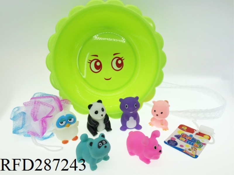 7PCS EVADE GLUE ANIMALS WITH FLOWER POT