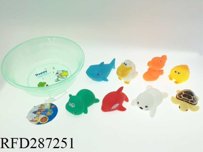8PCS EVADE GLUE ANIMALS WITH WASH BASIN