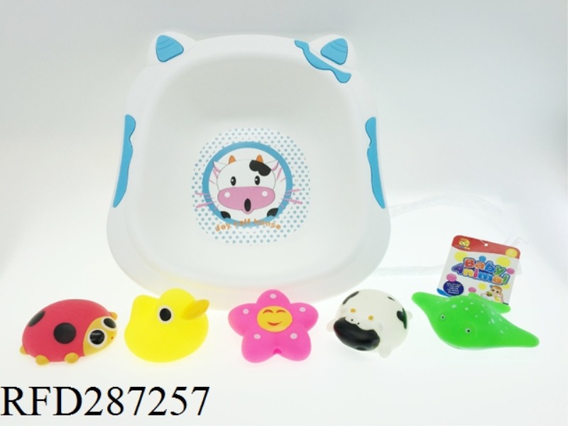 EVADE GLUE ANIMALS WITH WASH BASIN 5PCS