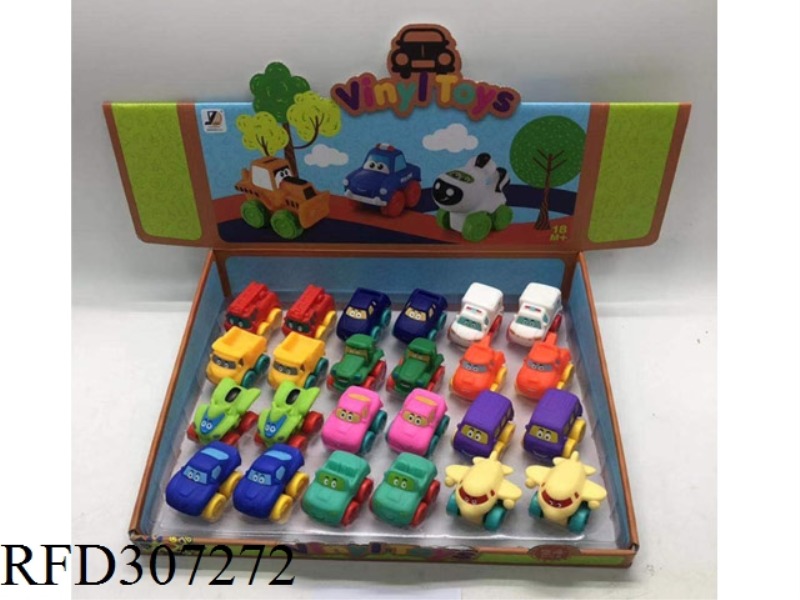 PORCELAIN ENAMEL CARTOON CAR 24PCS