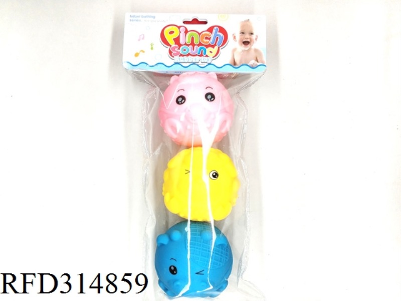 7.5CM WITH BB ANIMAL VINYL BALLS (3PCS)