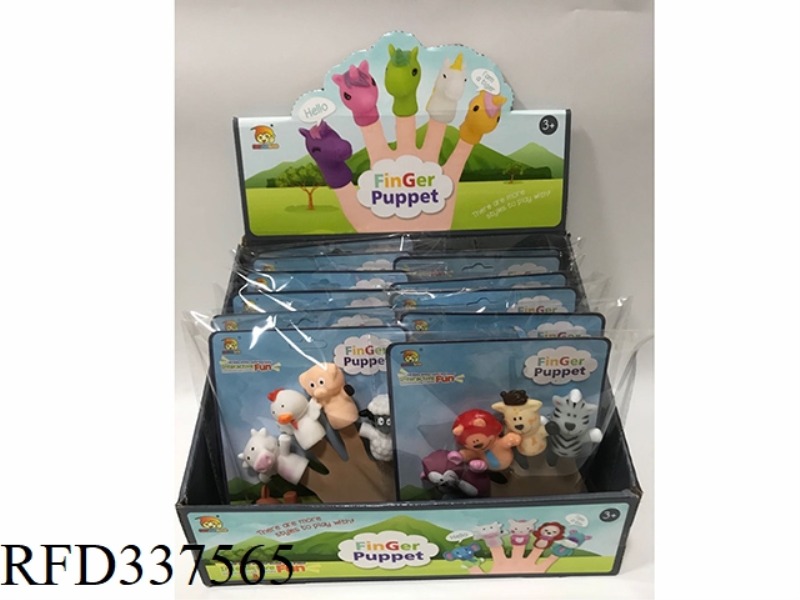 12PCS OF 5 ANIMAL FINGER SETS (2 MIXED SETS)