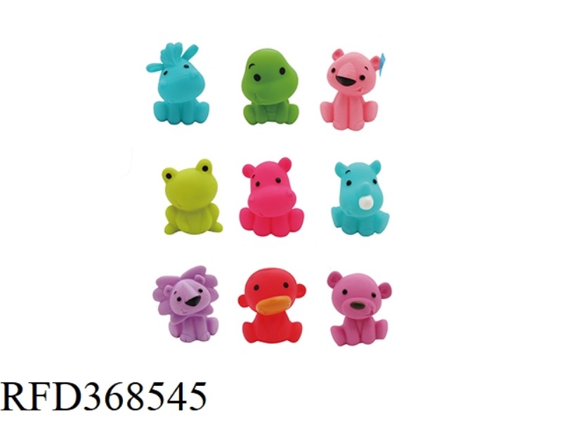 9 CARTOON ANIMALS (VINYL BATH)