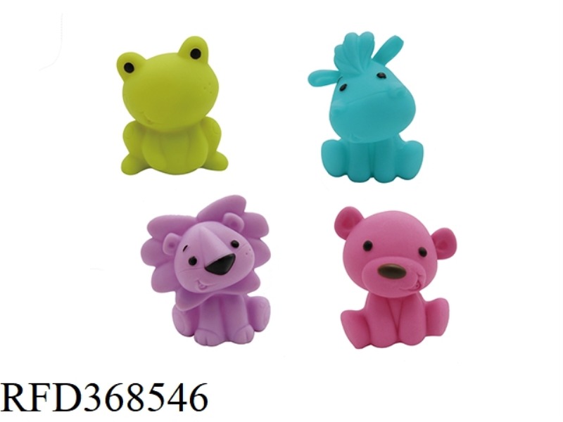 4 CARTOON ANIMALS (VINYL BATH)