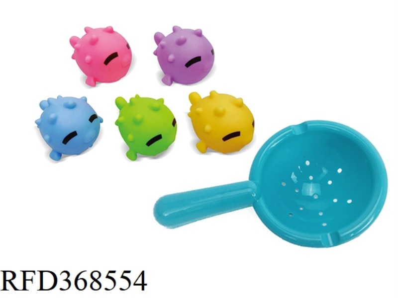BATH COLANDER + 5 COLOR FISH