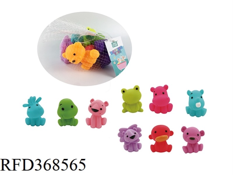 9 CARTOON ANIMALS (VINYL BATH)