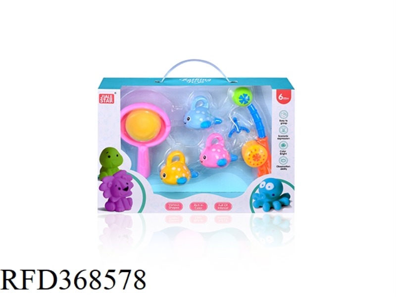 VINYL BATH TOY SET