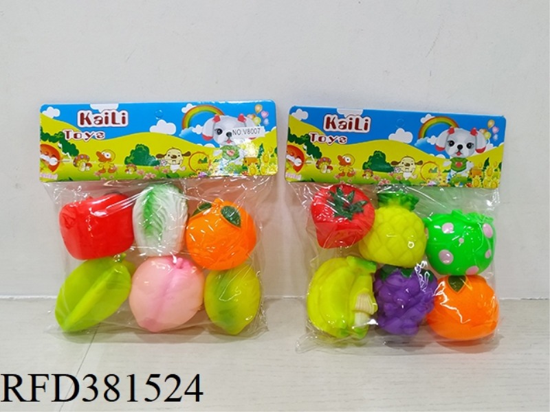 6 SLUSH-MOLDED VEGETABLES AND FRUITS (ENVIRONMENTAL PROTECTION)