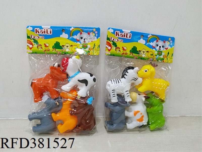5 SLUSH-MOLDED ANIMALS (ENVIRONMENTAL PROTECTION)