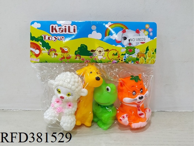 4 SLUSH-MOLDED ANIMALS (ENVIRONMENTAL PROTECTION)
