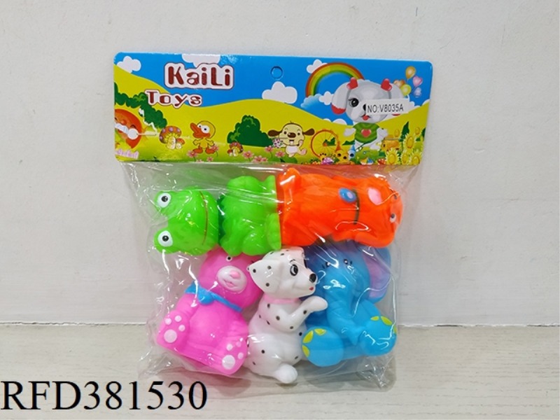 5 SLUSH-MOLDED ANIMALS (ENVIRONMENTAL PROTECTION)
