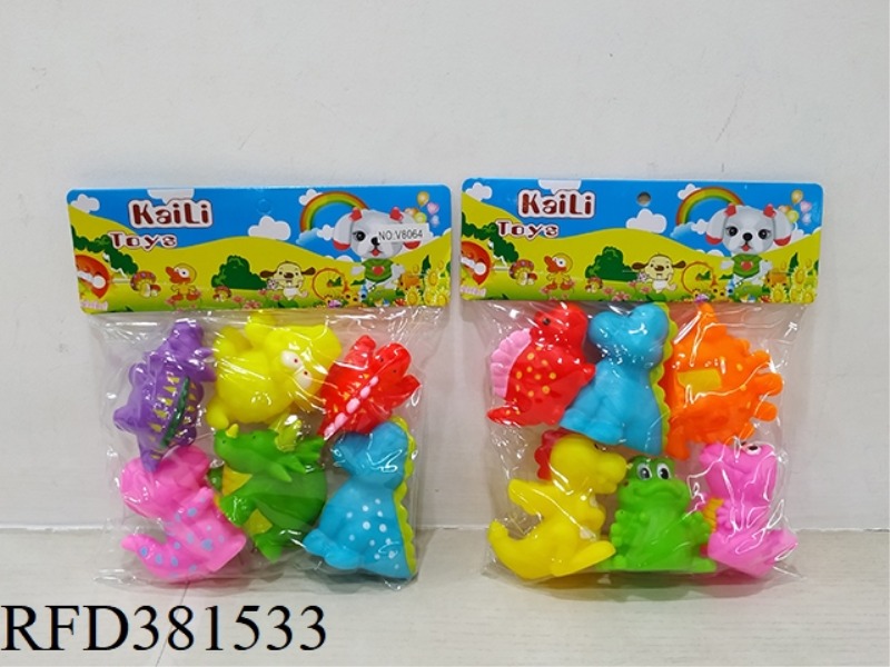 6 SLUSH-MOLDED DINOSAURS (ENVIRONMENTAL PROTECTION)