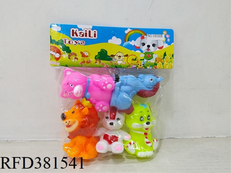 5 SLUSH-MOLDED ANIMALS (ENVIRONMENTAL PROTECTION)