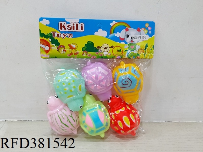 6 SLUSH-MOLDED SEA TURTLES (ENVIRONMENTAL PROTECTION)
