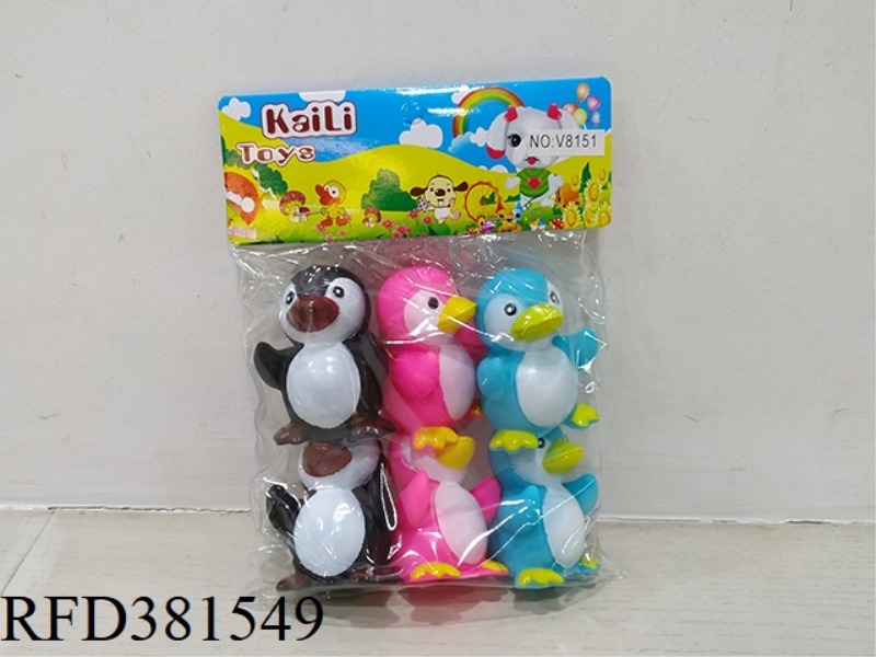 6 SLUSH-MOLDED PENGUINS (ENVIRONMENTAL PROTECTION)