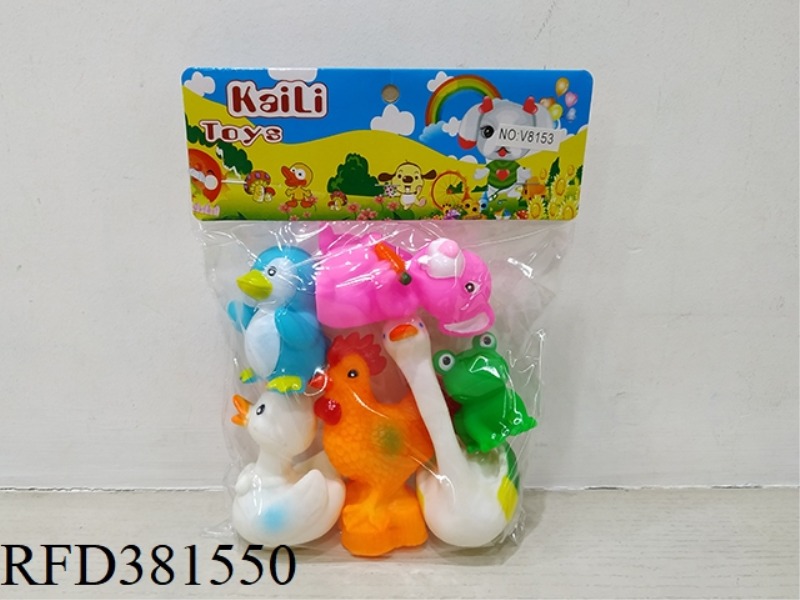 6 SLUSH-MOLDED ANIMALS (ENVIRONMENTAL PROTECTION)