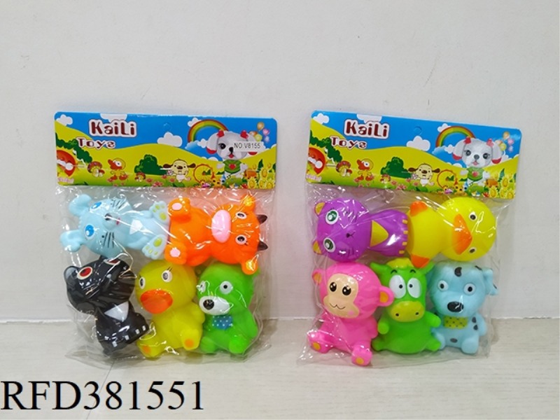 5 SLUSH-MOLDED ANIMALS (ENVIRONMENTAL PROTECTION)