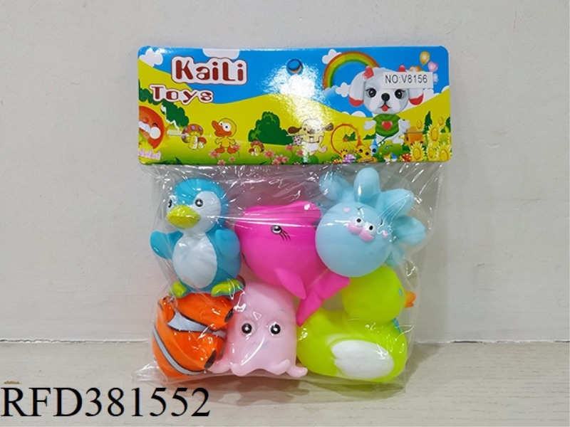 6 SLUSH-MOLDED ANIMALS (ENVIRONMENTAL PROTECTION)