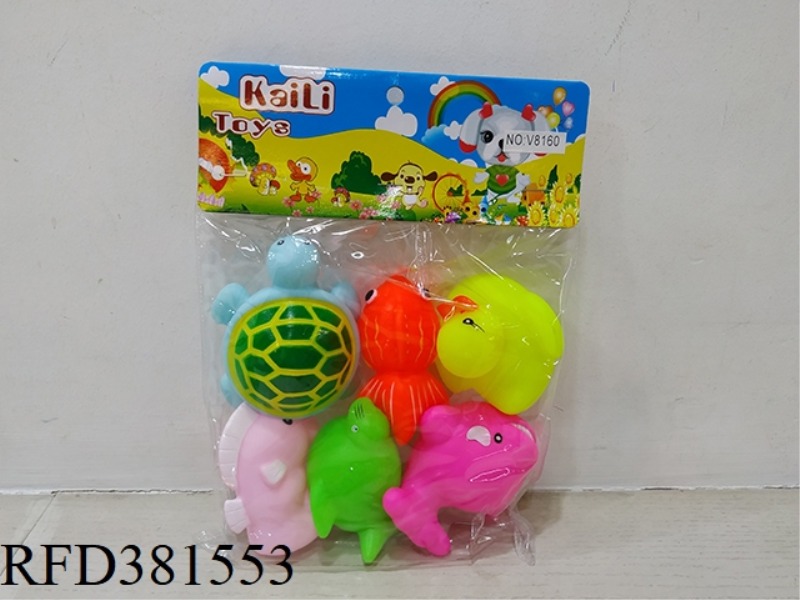 6 SLUSH-MOLDED ANIMALS (ENVIRONMENTAL PROTECTION)