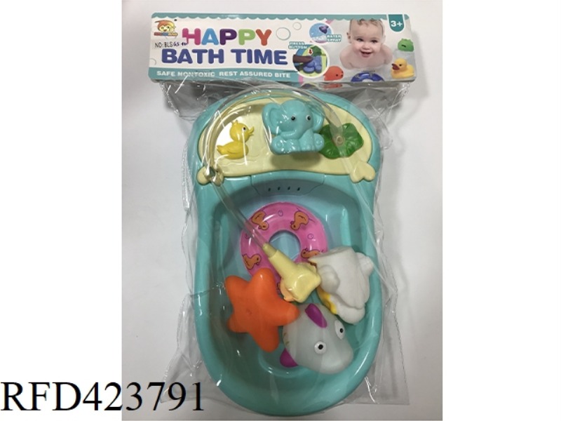 WATER SPRAY TUB WITH VINYL ANIMALS