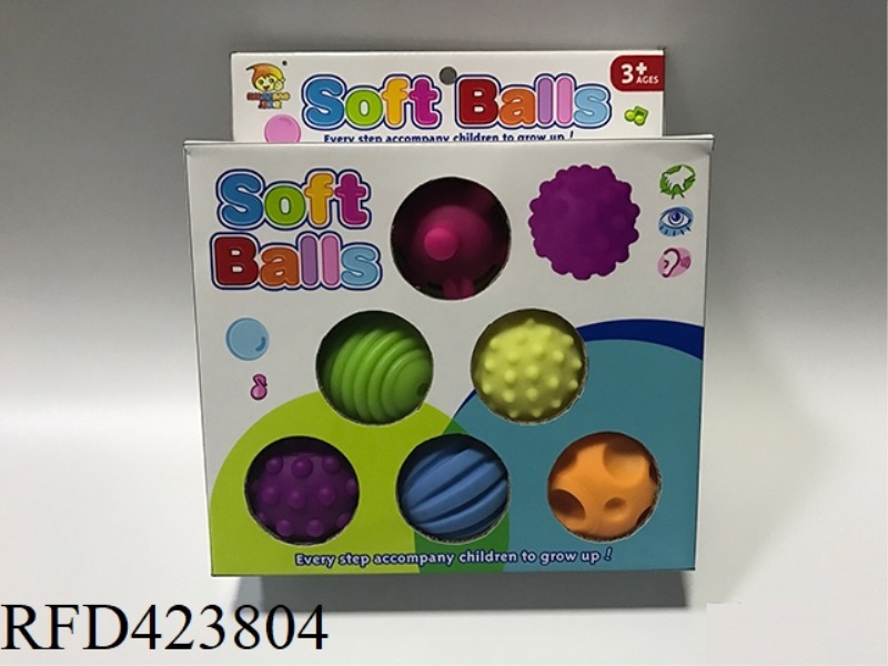 SIX TEXTURE BALLS OF SLUSH MOLDING