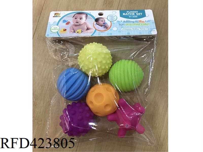 SIX TEXTURE BALLS OF SLUSH MOLDING