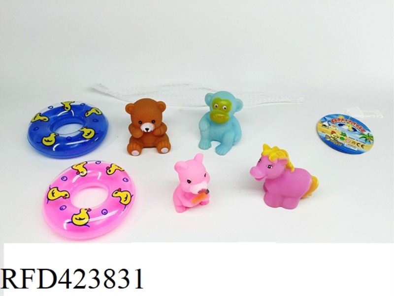 SLUSH-MOLDED ANIMAL WITH SWIMMING RING