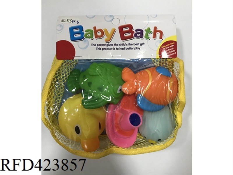 SLUSH-MOLDED ANIMAL WITH SUCTION CUP HANGING NET