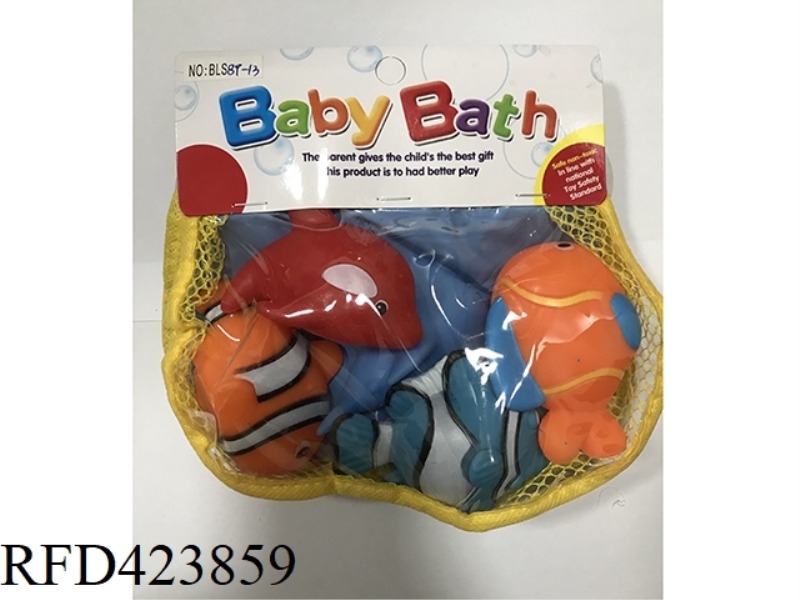 SLUSH-MOLDED ANIMAL WITH SUCTION CUP HANGING NET