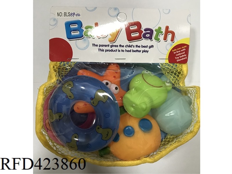 SLUSH-MOLDED ANIMAL WITH SUCTION CUP HANGING NET